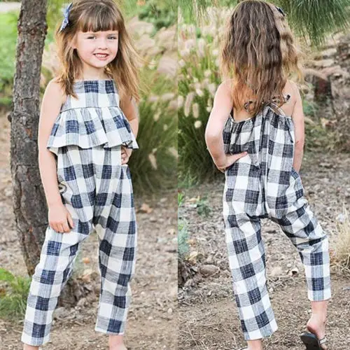 Комбинезон на бретельках с открытой спиной для девочек 2018|Комплекты одежды