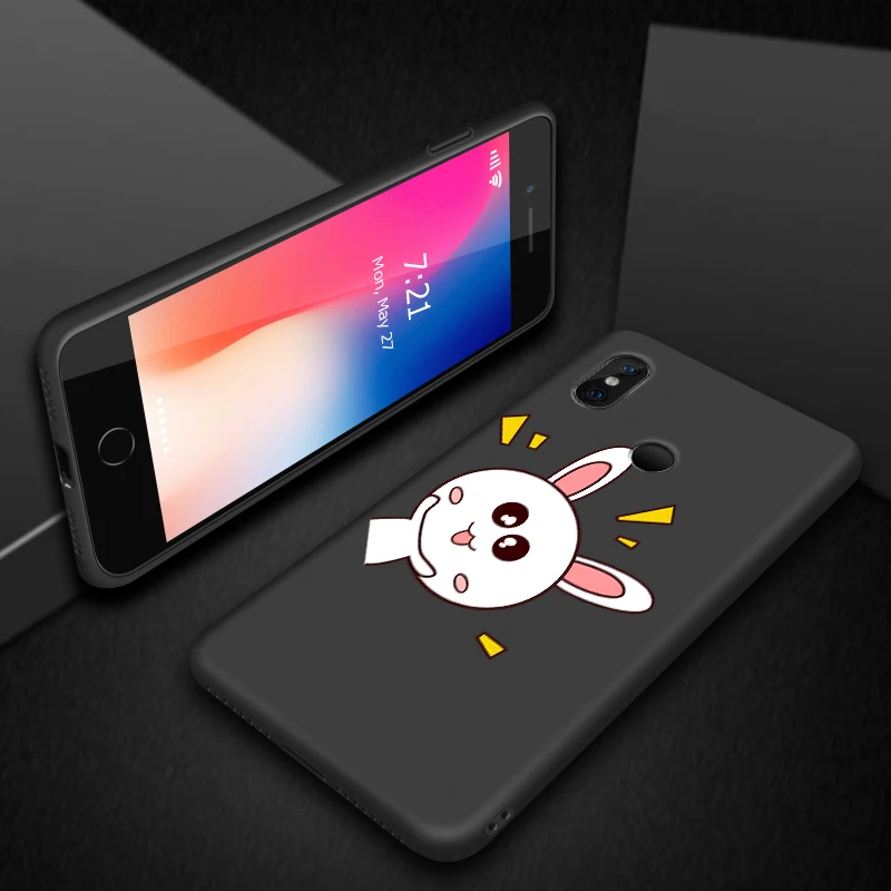 Color Matte Soft Silicone Case for Xiaomi Redmi Note 5 6 Pro 5A 7 Prime S2 Go Black Back Super Cover Galaxy M10 M20 |