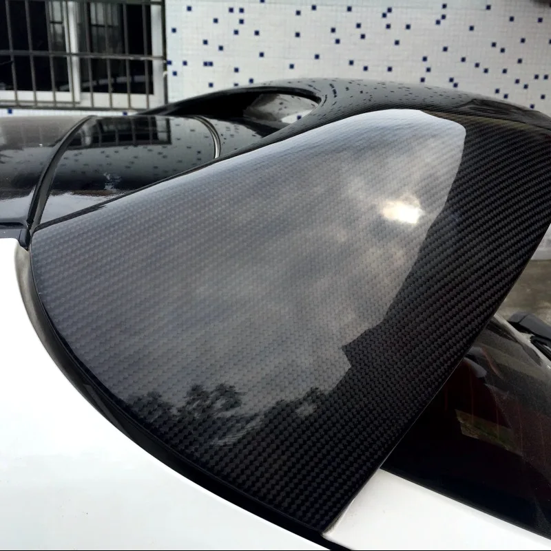 MPS style real Carbon Fiber/Primer unpainted FRP Car rear Roof Spoiler double Wing For Mazda 3 M3 Hatchback | Автомобили и