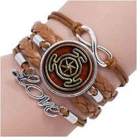 1pcs wheel of hecate symbol jewelry glass cabochon bracelet
