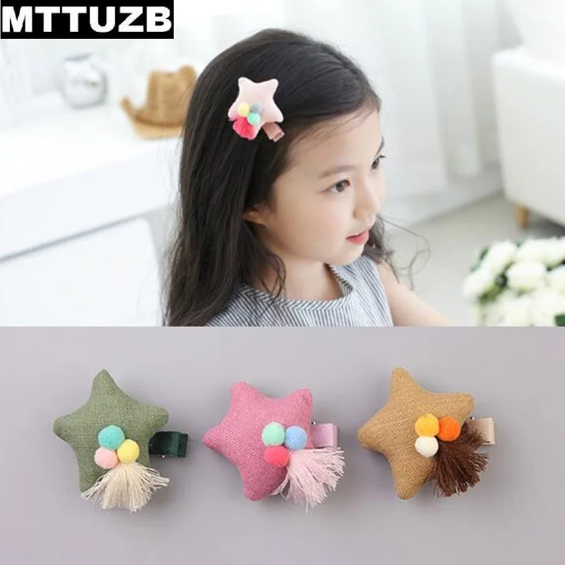 Мода для маленьких девочек прекрасный звезда заколки дети принцесса шпильки