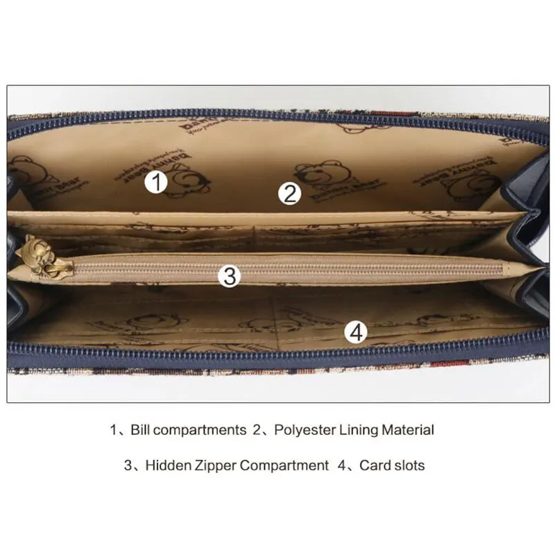 Danny Bear оригинальный Дизайн Для женщин Женские Кошельки женский Повседневное