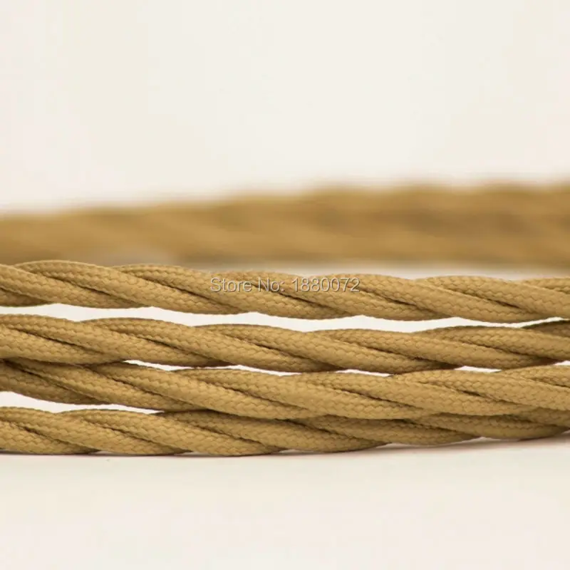 Тканевый Электрический провод подвеска в винтажном стиле декоративный витой