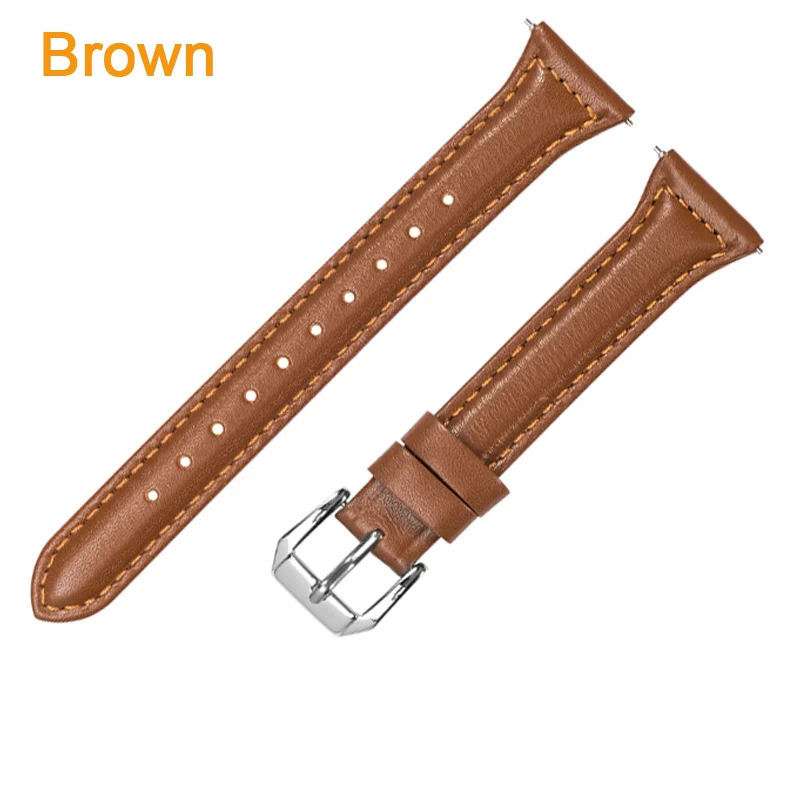 Brown Ремешок для часов из натуральной кожи для samsung Galaxy Watch 42 мм 46 мм ремешок ретро браслет 20 мм 22 мм ремень для Galaxy Watch Active - Цвет ремешка: Brown