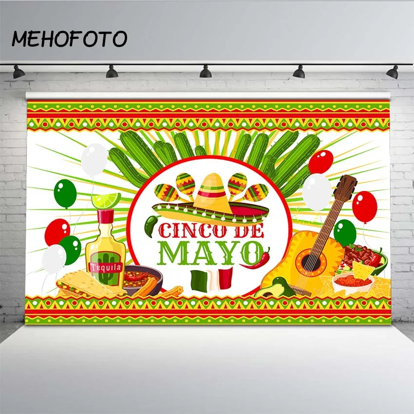 Cinco de Mayo Фотофон отличный как Мексиканская Вечеринка Дети День рождения участник