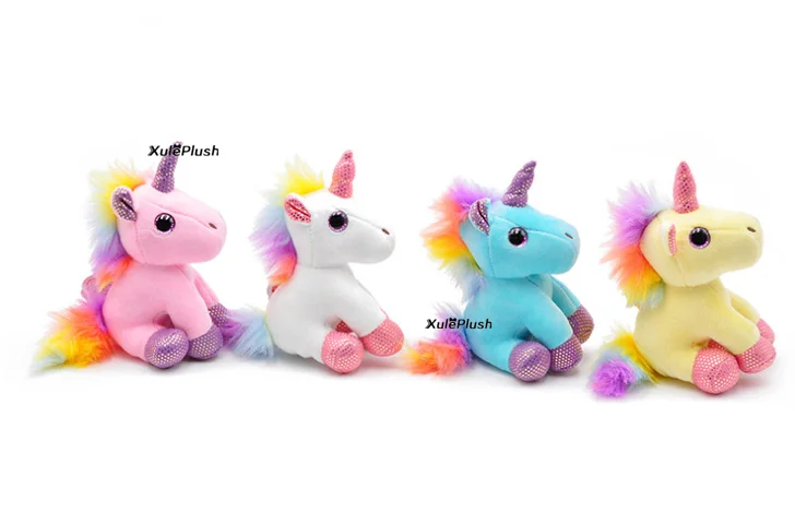 20pcs 20 шт./лот, милая плюшевая игрушка в виде лошади, 10-13 см, брелок для ключей, плюшевые игрушки в виде животных, детская развивающая мягкая игрушка - Цвет: 20pcs