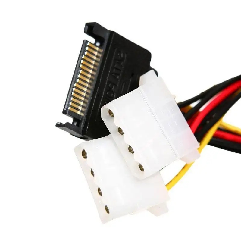 Новый адаптер для кабеля питания SATA 15 контактный штекер Molex IDE 4 разъем # DY309|cable