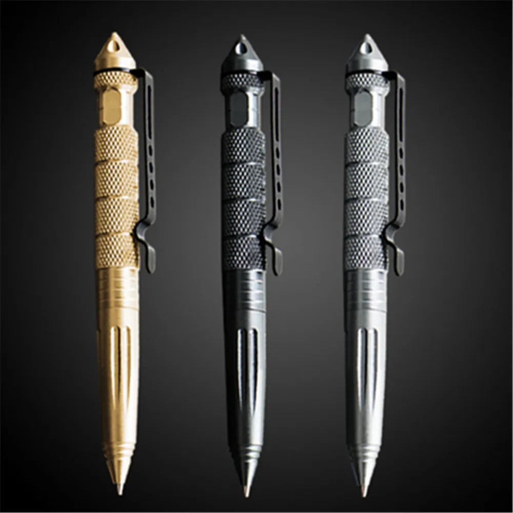 

Новинка, высококачественная металлическая цветная тактическая ручка для защиты, шариковая ручка для школы, студента, офиса