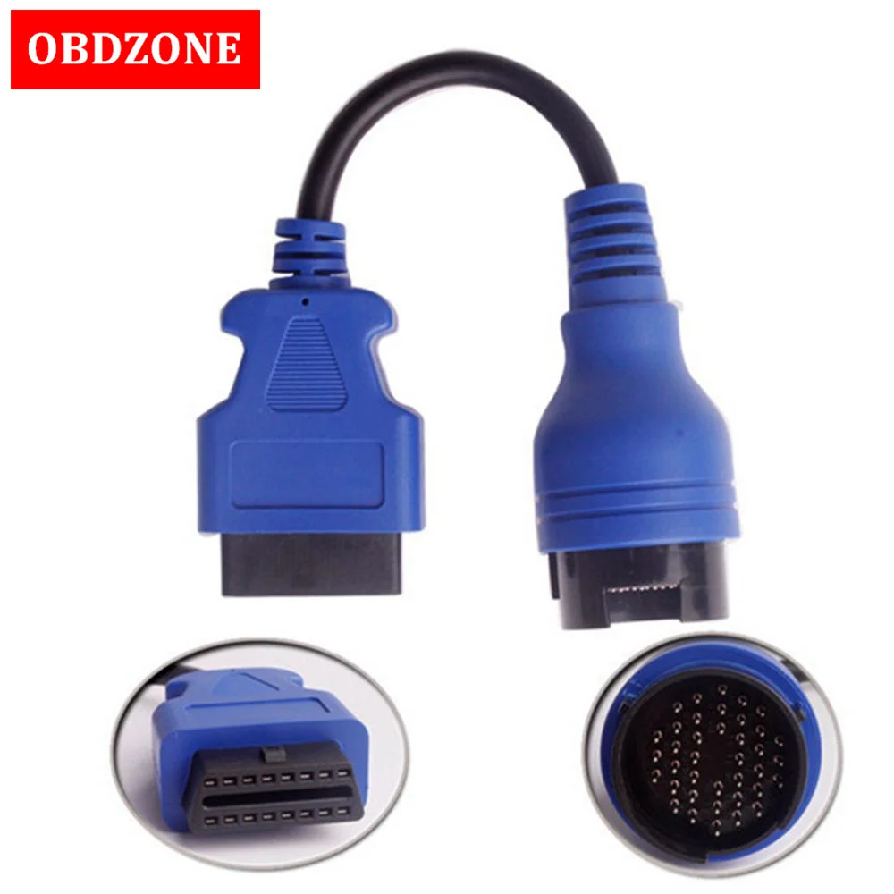 Синий PS2 38 pin кабель грузовика для Ивеко 38Pin к 16Pin кабельный разъем OBD2 удлинитель