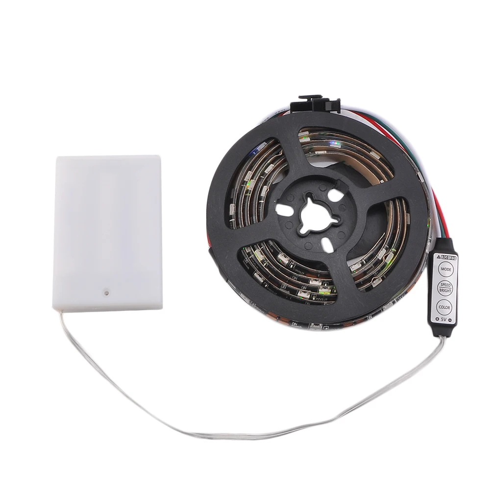 WS68 12 RGB 5050 SMD Водонепроницаемый 5V светодиодный черно белую полоску светильник с