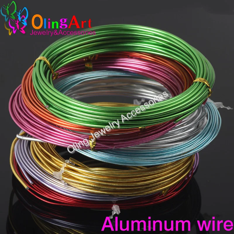

Olingart 10M Roll of 1.5mm Aluminum Wire soft DIY craft versatile painted metal necklace Bracelet choker jewelry making