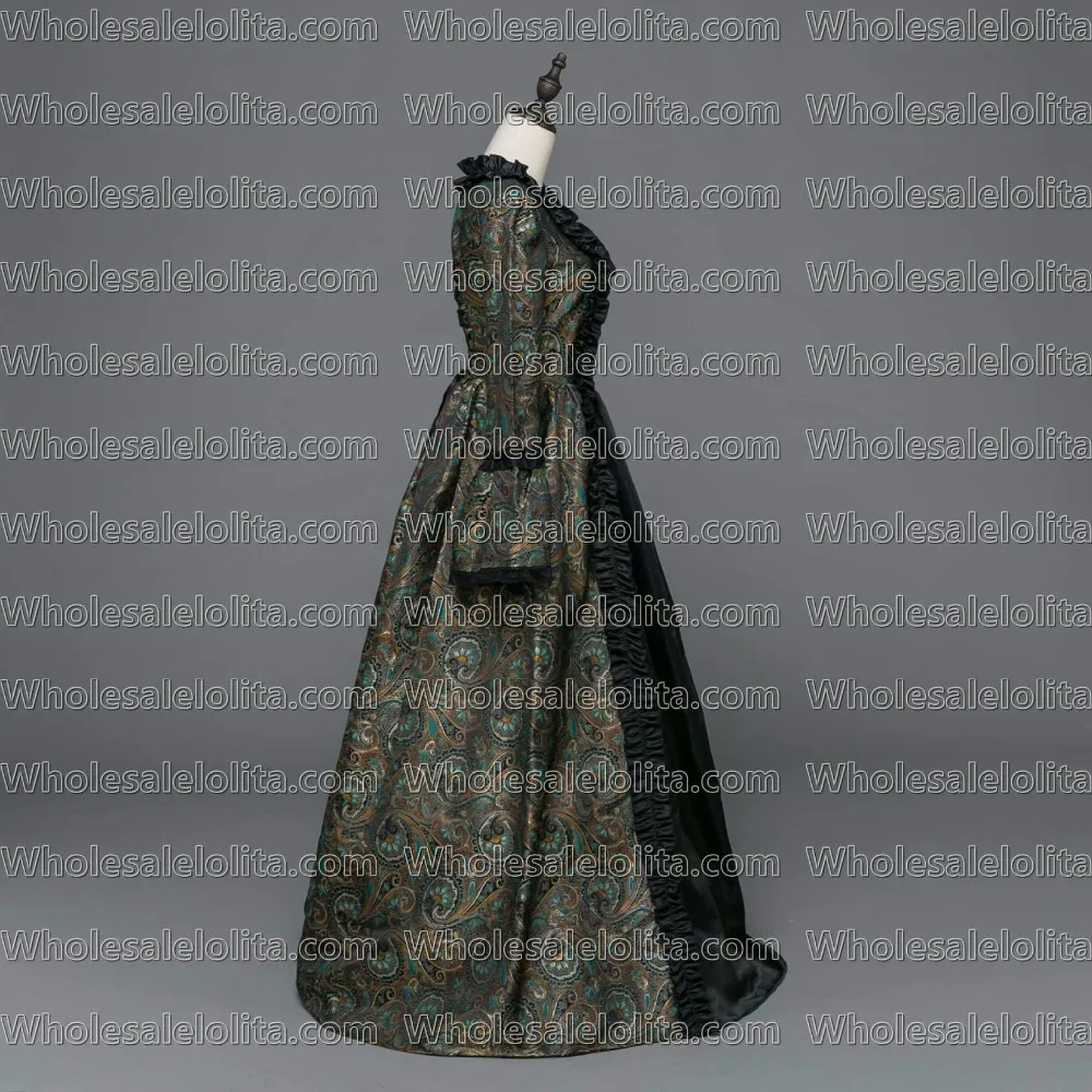 Готический период платья в средневековом стиле Парча Платье стимпанк