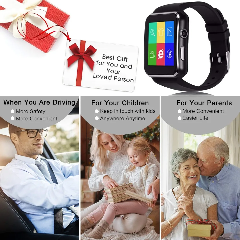 New Arrival Smart Watch with Camera Touch Screen Support SIM TF Card Bluetooth Smartwatch For iPhone Xiaomi Android IOS PK Q18