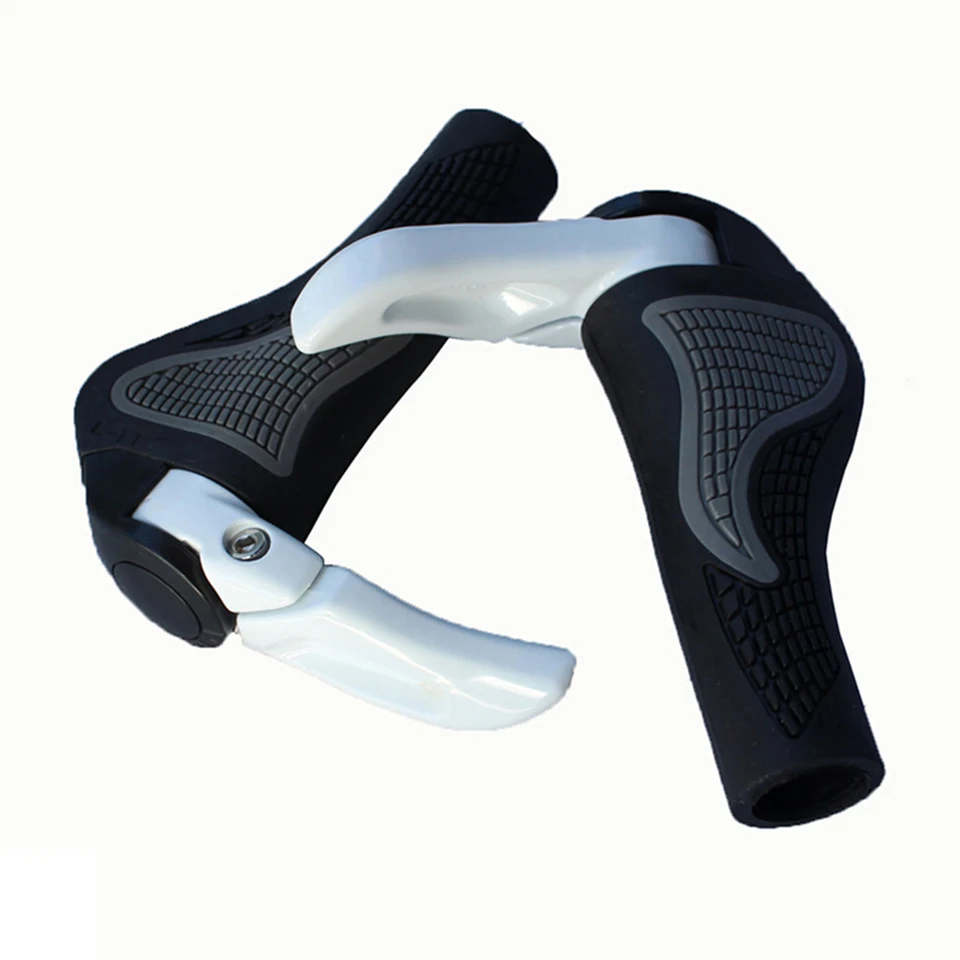 Bicycle Bike MTB Components Bar ends Handlebars Rubber handlegrip&amp Aluminum Barend Soft handlegrip Handle End Caps | Спорт и