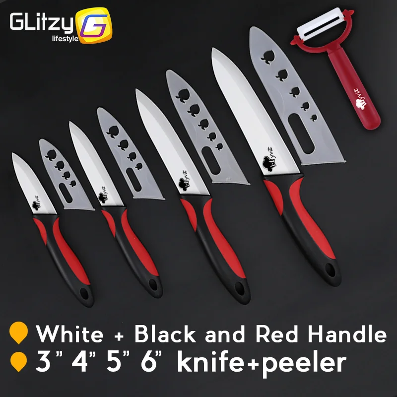 Кухонный керамический нож Овощечистка с белыми лезвиями 3 4 5 6 дюймов мягкой