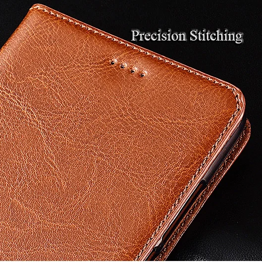 

Genuine Cow Leather Case For Huawei G7 G9 Plus G8 Magnetic Case Stand Flip Phone Cover