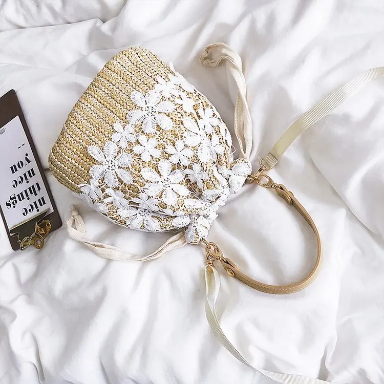 Соломенная Сумка ручной работы в богемном стиле Повседневная Женская сумочка