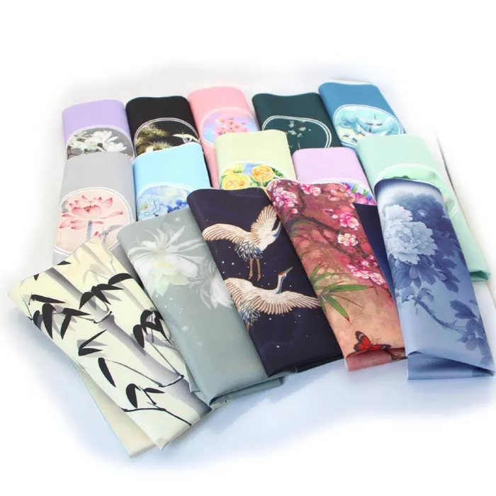 

29*49cm Imitation Silk Chinese Style Pattern Upholstery Fabric Cloth For Sewing Diy Bag Craft Material Fabric Textile Tissu D30