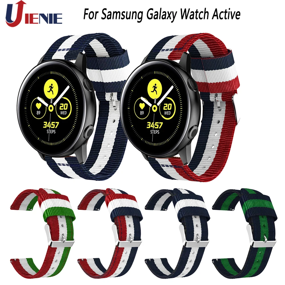 

20mm Watchband Straps for Samsung Galaxy Watch Active 2 Smartwatch Band Nylon Replace Bracelet for Galaxy Watch 42mm or Gear S2