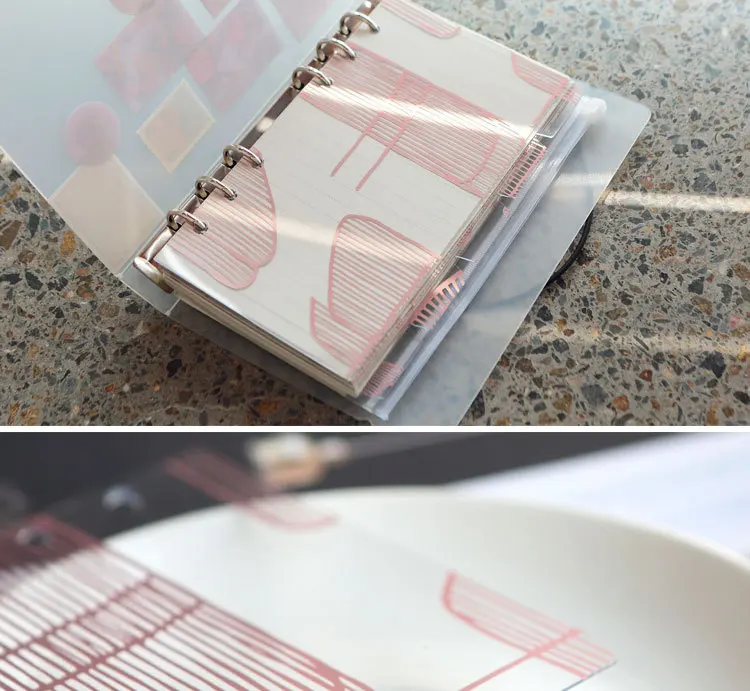 Блокнот dokibook планировщик 5 листов разделители А5 А6 diy декоративные канцелярские принадлежности прозрачный золотой розовый