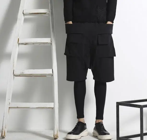 Мужские модные леггинсы обтягивающие комплект из двух предметов|male tights|tights malemale