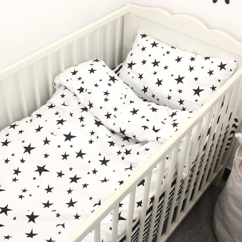 Комплект постельного белья для новорожденных девочек и мальчиков из 100% хлопка 3