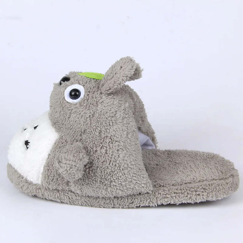 Totoro/тапочки для взрослых; Мужская и женская обувь серого цвета; Милый Забавный Милый милый подарок; сезон осень-зима; домашняя Праздничная обувь;