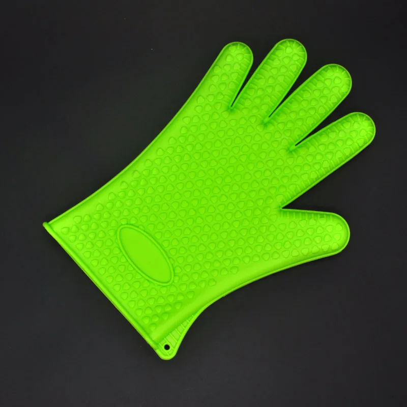 Плотные силиконовые перчатки термостойкие митенки для духовки нескользящий