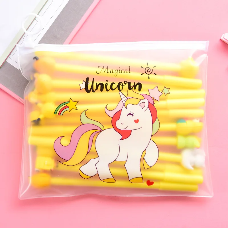 Set 6 Смешивание 20 штук розовый гелевая ручка Карандаш Чехол Набор Kawaii Чехол для мобильного телефона в стиле "BTS Единорог кактус 0,5 мм черные чернила милые ручка с ультратонким стержнем корейские канцелярские принадлежности - Цвет: Set 6