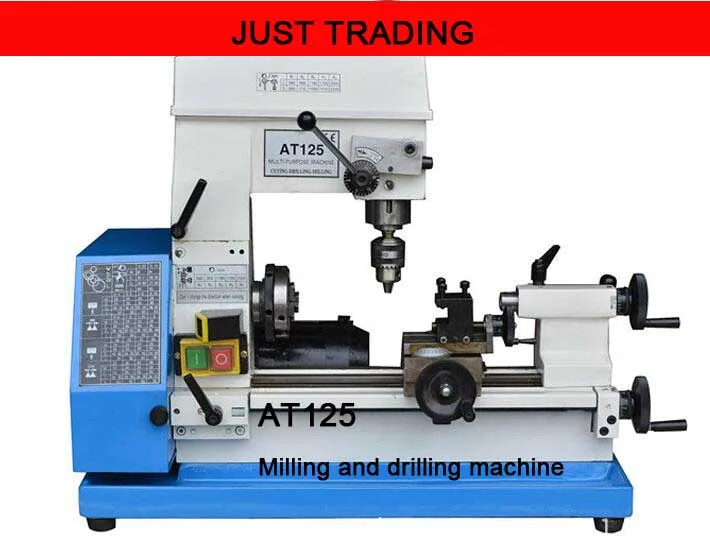 AT125 мини фрезерование сверление и поворот в одной машине многофункциональный