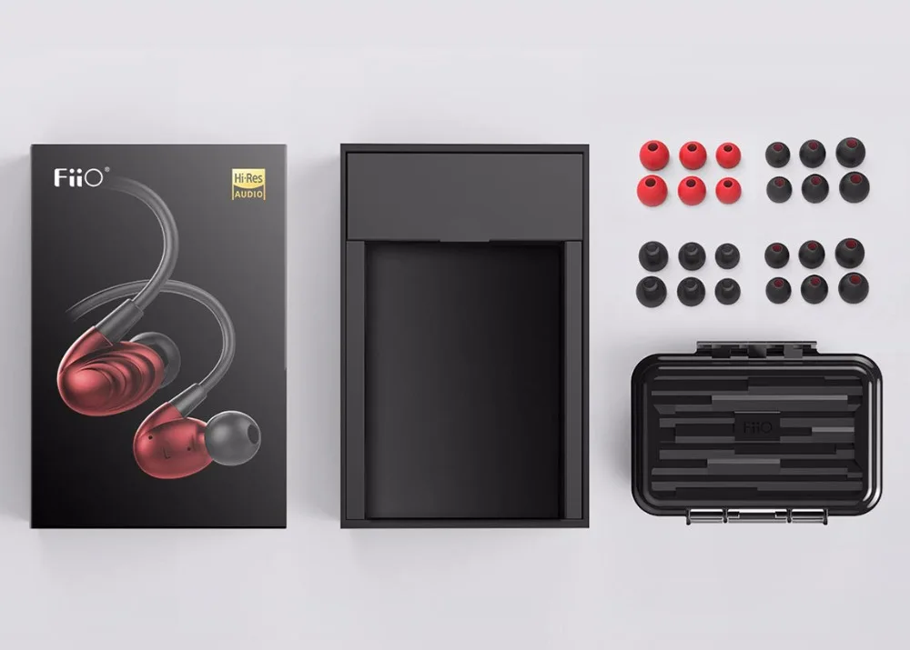 Гибридные наушники вкладыши FiiO F9SE с тройным драйвером (черные/красные)