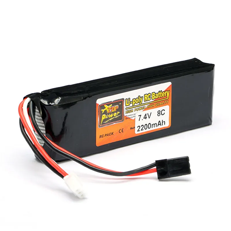 Новейший перезаряжаемый Lipo аккумулятор ZOP Power 7 4 В 2200 мАч 2S 8C для штекер Futaba|futaba
