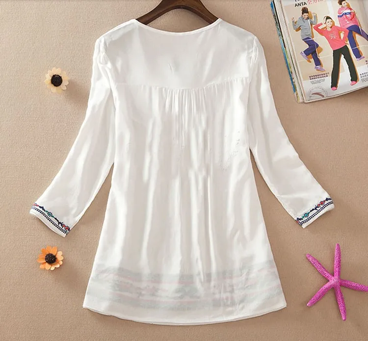 Этнические женские топы весна 2021 винтажная тропическая рубашка женская блуза с