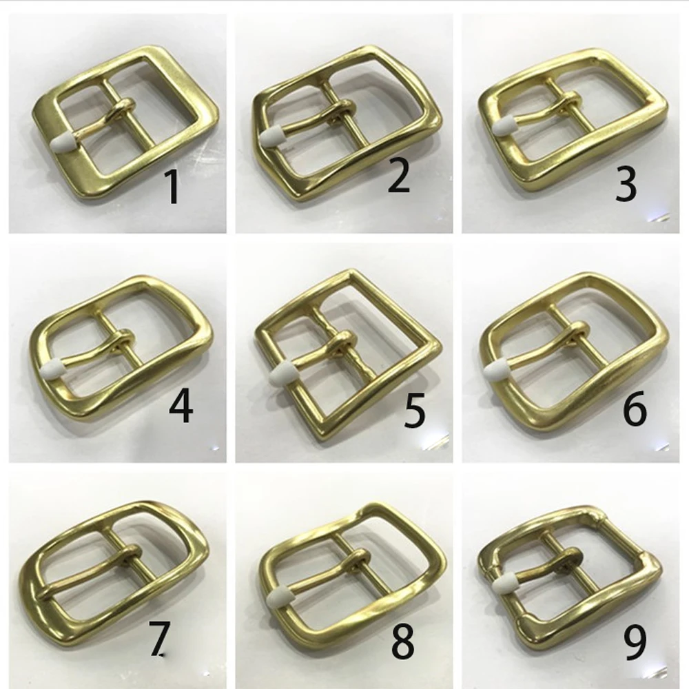 

DIY leather craft belt pin buckle solid brass tri-glide 3pcs/lot