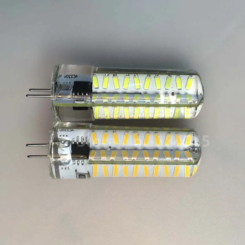 Диммируемые Светодиодные лампы G4 4014 SMD 8 Вт 80 светодиодов 220 В переменного тока 50%