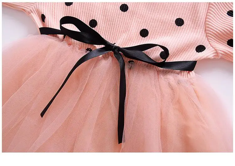 Fashion spring new girl baby clothing 1-4 years dot infant dress black pink white tutu cute costume | Детская одежда и обувь