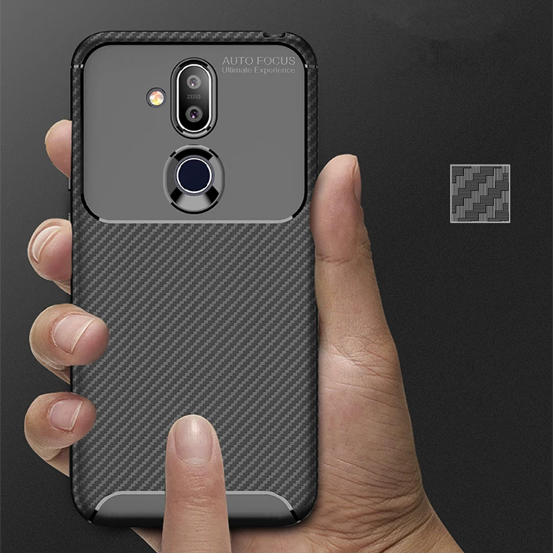 Чехол из углеродного волокна для Nokia 8 1 TA 1119 1121 1128 1131 прочный армированный