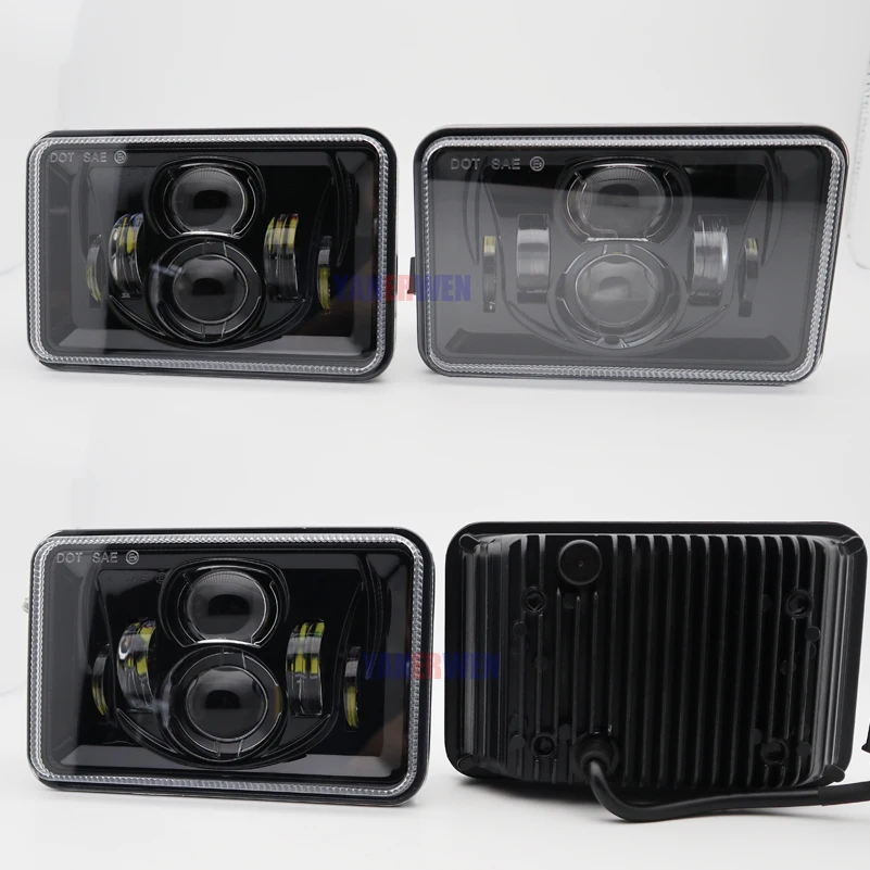 

Rectangular 4x6 inch LED Headlights 4 x 6'' Sealed High/Low Beam Assembly Replace HID Xenon H4651 H4652 H4656 H4666 H6545