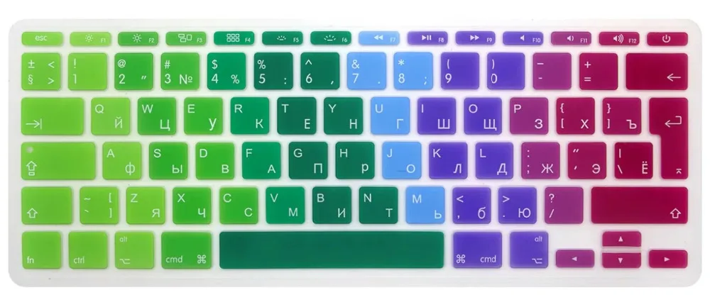 Радужная накладка на клавиатуру для Apple MacBook Air 11 6 дюйма Европейский ввод