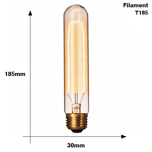Ретро Эдисон светильник лампа E27 220V 40W T185 T10 T45 накаливания ampoule старинные лампы