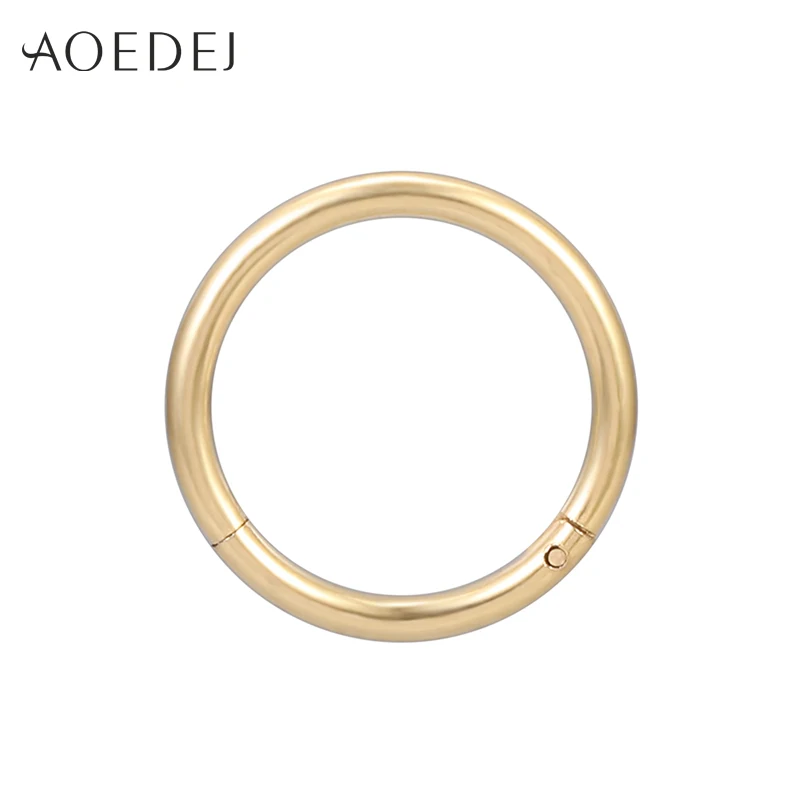 AOEDEJ 1 шт. сегмент из нержавеющей стали кольцо для носа 16 г соска кликер шпилька для уха Спираль пирсинг губ унисекс ювелирные изделия для тела - Окраска металла: Gold