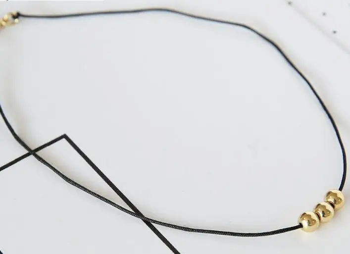 Крошечные бусы 0 5 см Золотые Чокеры ожерелья для женщин ювелирные изделия Прямая