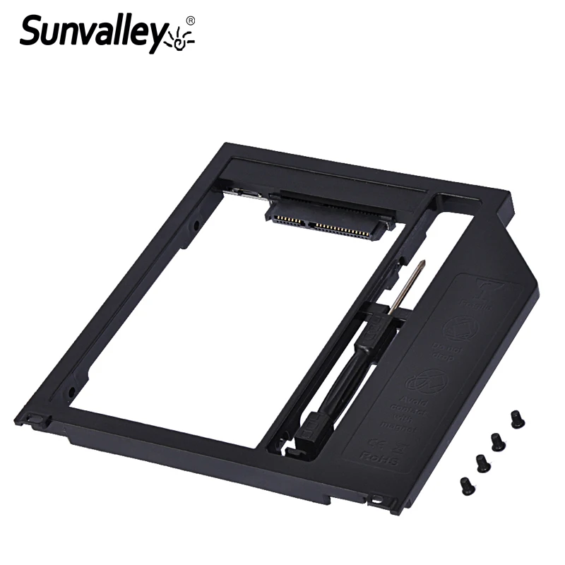 

Sunvalley 9,5 мм пластиковый 2nd HDD Caddy SATA к SATA 3 2,5 "чехол для SSD, HDD для Apple Macbook Pro Air 13" 15 "17" DVD/планшетов