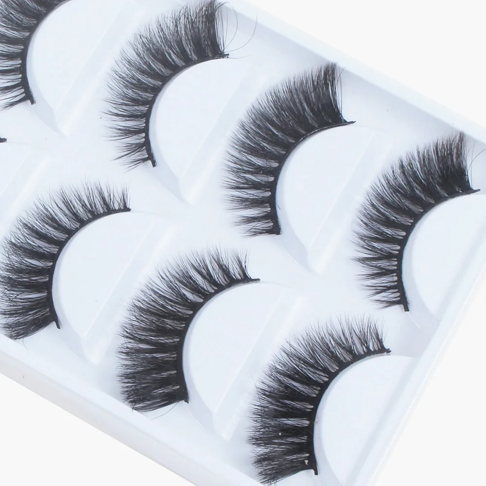 Натуральные накладные ресницы искусственные густые длинные 3D для наращивания