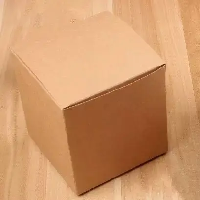 DHL 8*8*8 см высокое качество коричневый крафт Снэк торт складной бумажный пакет