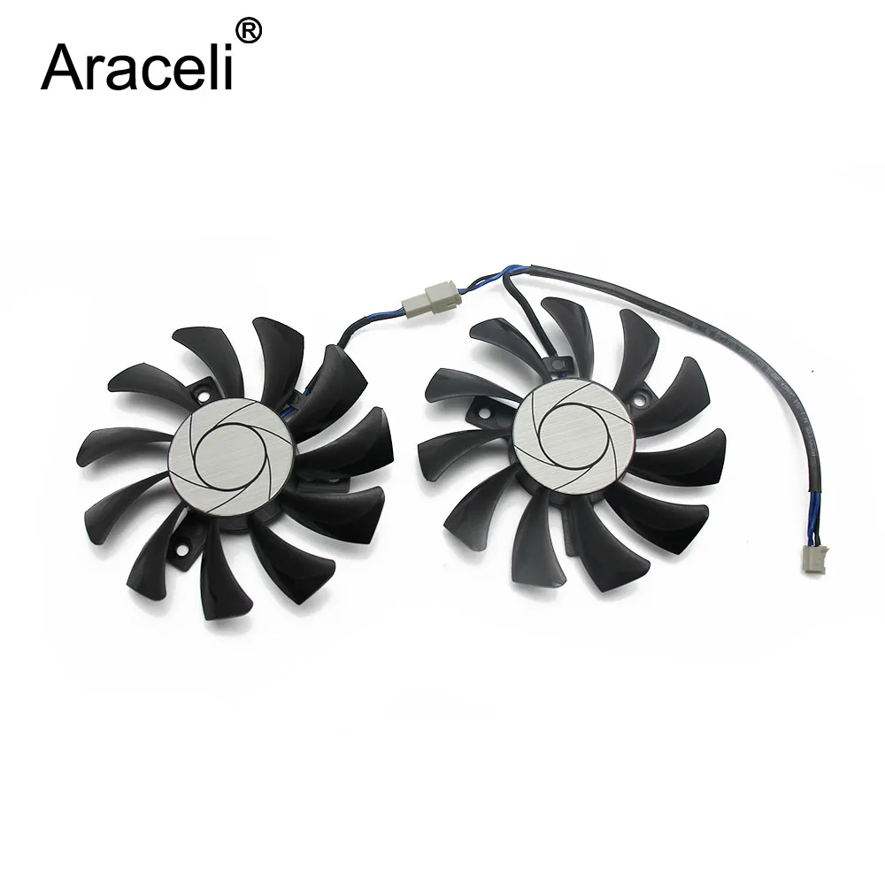 HA8010H12F-Z 75 мм 2Pin GTX1050 2GT OC GPU кулер двойной вентилятор для MSI Geforce GTX 1050Ti GTX 1050 Ti 4GT-OC Вентилятор охлаждения графической карты