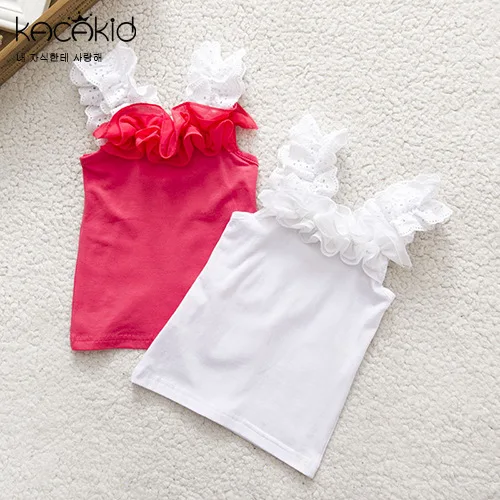 Детская хлопковая рубашка без рукавов с цветочным принтом|children girl shirts|girls shirtscute