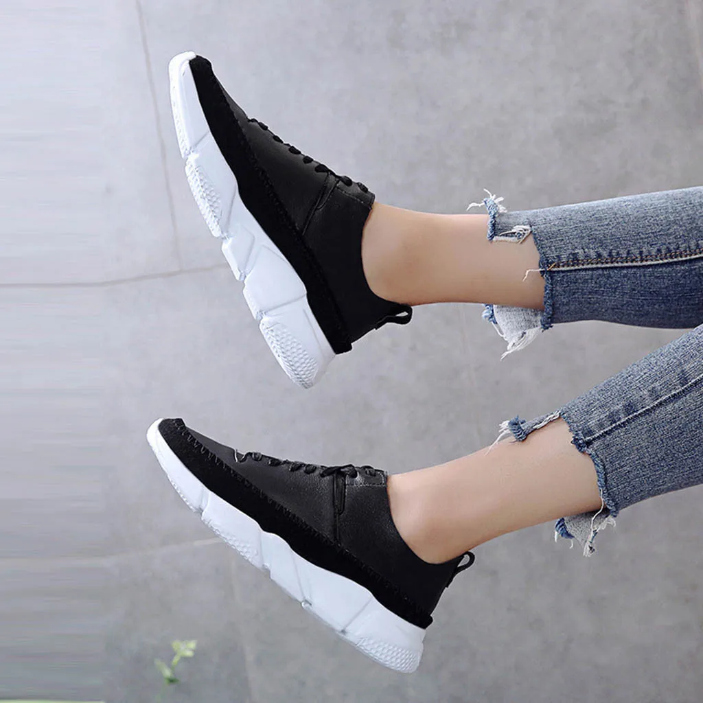 Женские кроссовки на массивном каблуке женские шнуровке повседневная обувь для