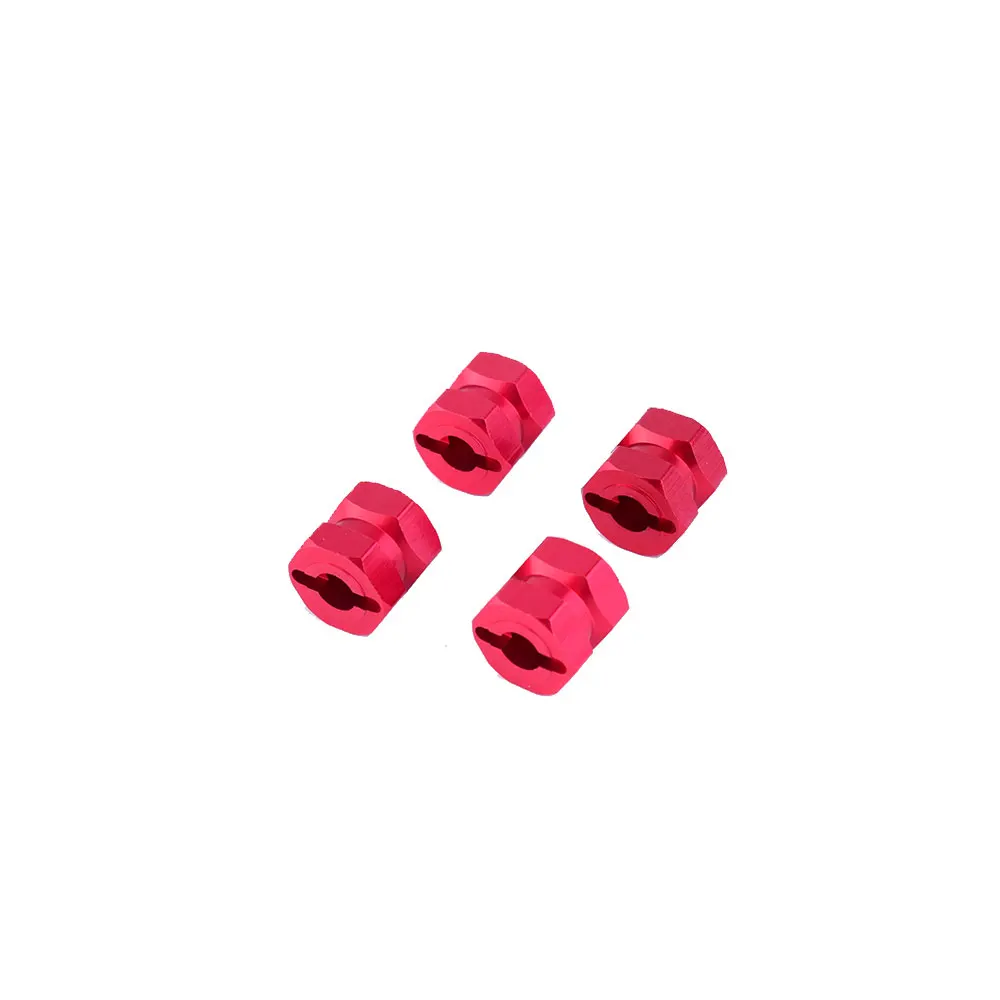 4 шт. 12 мм шестигранный шинный Расширенный адаптер Красный для Hsp Redcat Tamiya Axial Scx10 D90