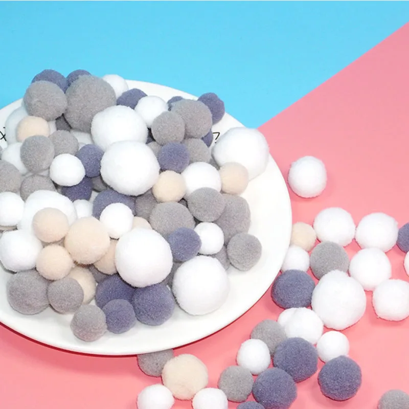 100 шт. разноцветные помпоны DIY куклы одежда ручной работы мягкий пушистый помпон